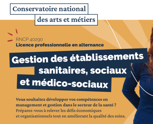 Gestion des établissements sanitaires, sociaux et médico-sociaux - Licence professionnelle en alternance