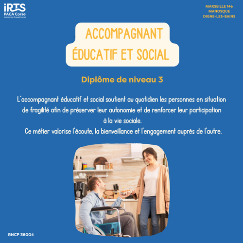 Niveau 3 / Formation Diplôme d'Etat Accompagnant Educatif et Social