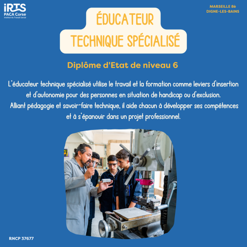 Niveau 6 / Formation Diplôme d'Etat Educateur Technique Spécialisé 