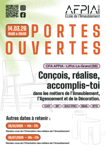 PORTES OUVERTES à l'AFPIA le 14 MARS 2026