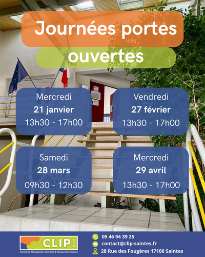 Dates de nos journées Portes Ouvertes 