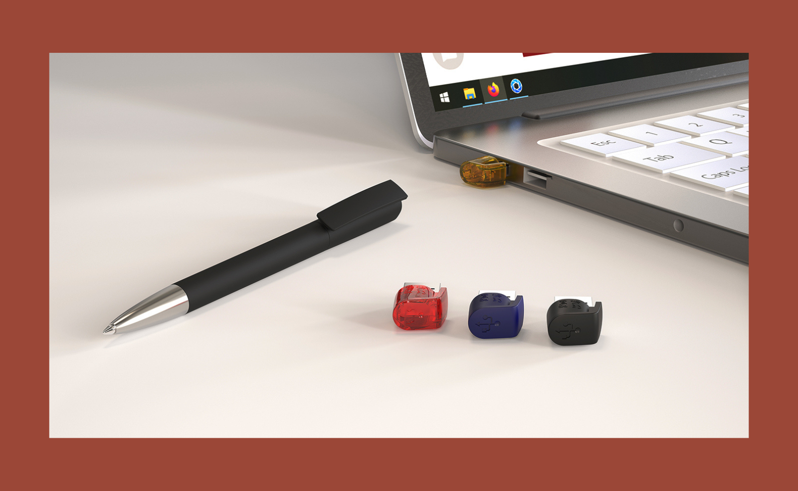 TURNUS, THE ADVERTISING BALLPOINT PEN WITH INTEGRATED USB KEY BY KLIO ETERNA