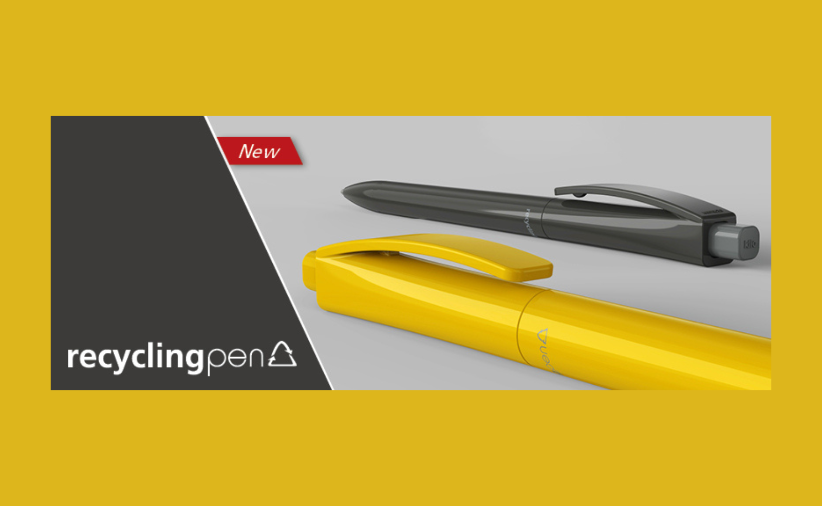 QUBE RECYCLING - SUSTAINABLE ADVERTISING BALLPOINT PEN BY KLIO ETERNA