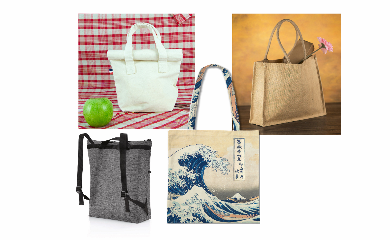 SELECTION OF CUSTOMIZABLE BAGS