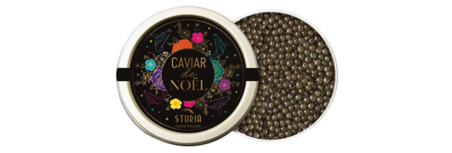 Sturia plays on recycled materials for 2024 Christmas caviar coffret