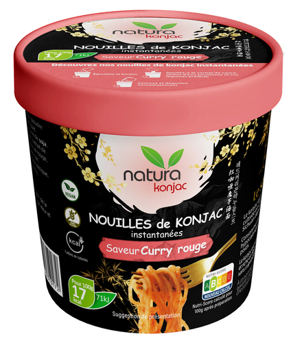 Cup de nouilles curry rouge