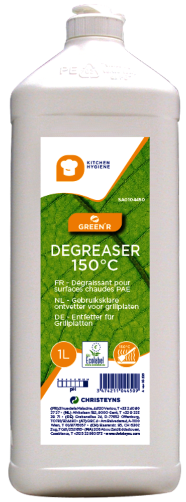 Dégraissant pour surfaces chaudes Ecolabel flacon 1 L GREEN'R