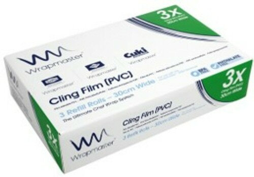 Film étirable alimentaire PVC 30cm x 300m en rouleau pour Wrapmaster 3000 WRAPMASTER