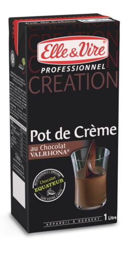 POT DE CREME CHOCOLAT VALRHONA 1L ELLE ET VIRE
