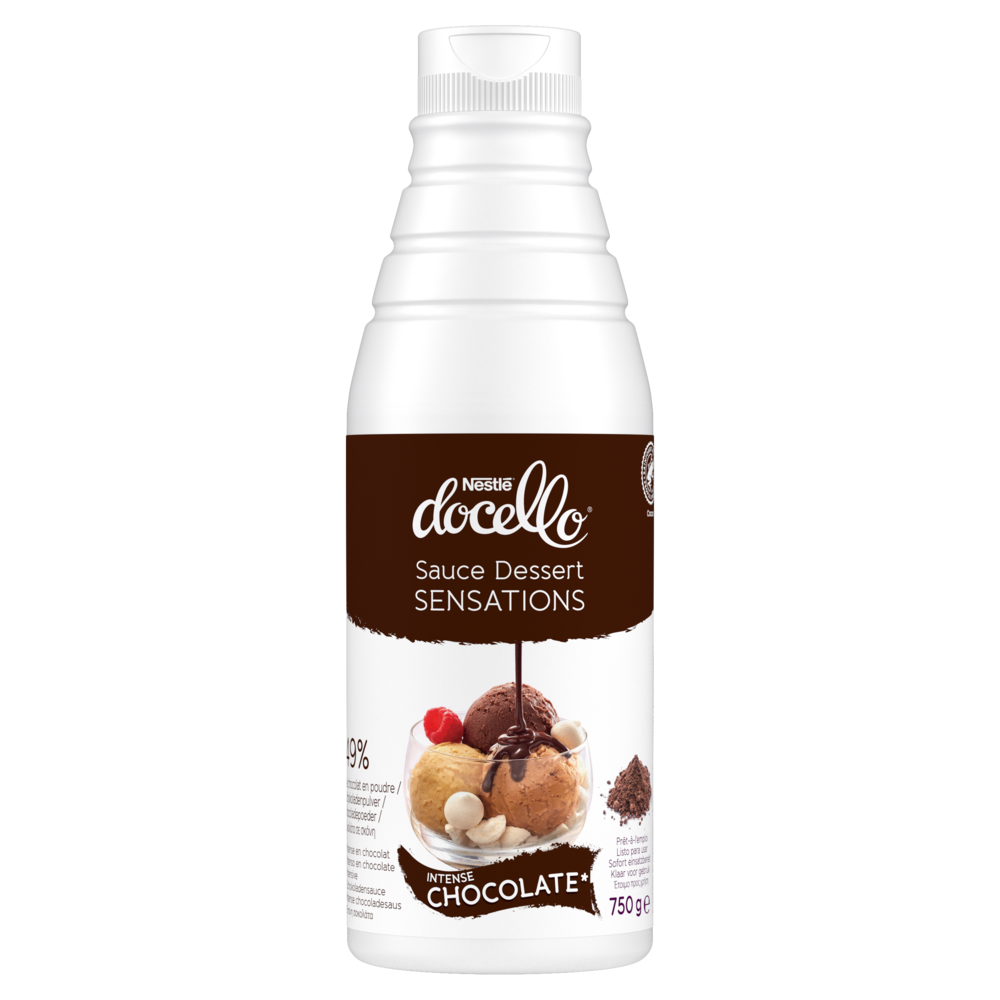 313497  DOCELLO® Sauce Sensations Intense Chocolat - Bouteille de 750 g 