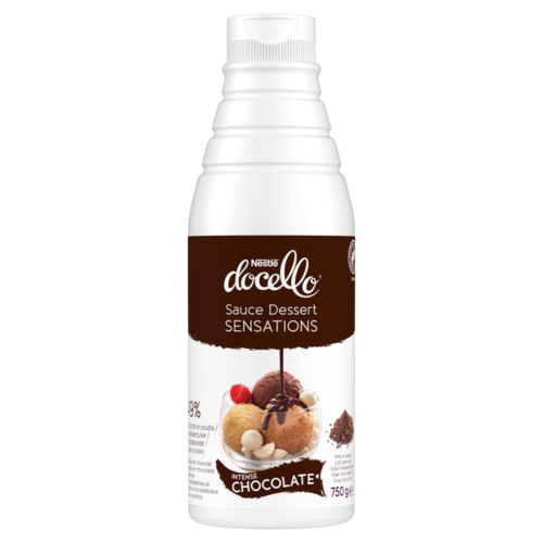 313497  DOCELLO® Sauce Sensations Intense Chocolat - Bouteille de 750 g 