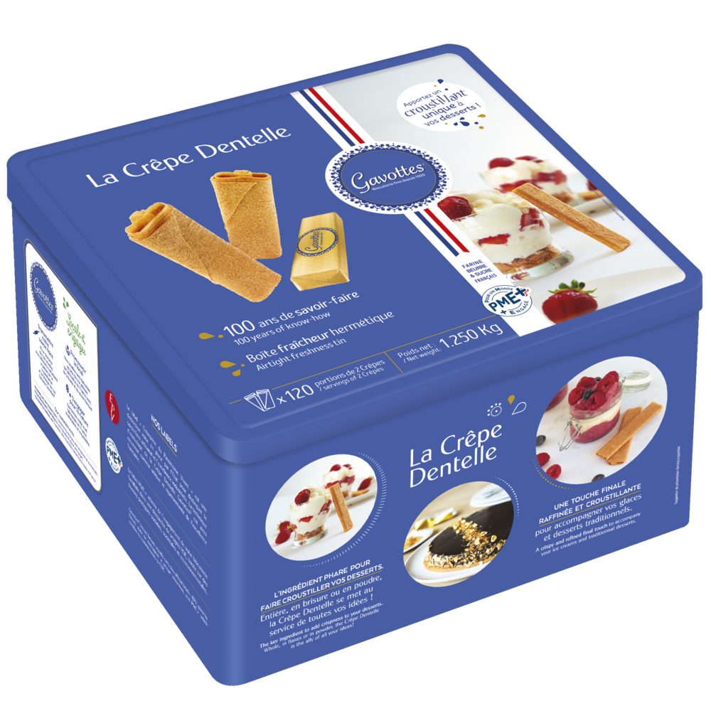  Coffret métal Authentique Crêpe Dentelle Gavottes® - 1,25 kg