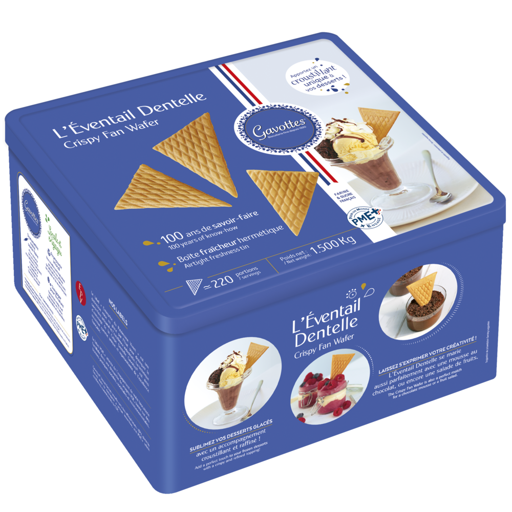 Coffret métal Eventails Dentelle Gavottes® - 220 éventails