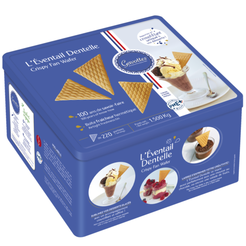 Coffret métal Eventails Dentelle Gavottes® - 220 éventails