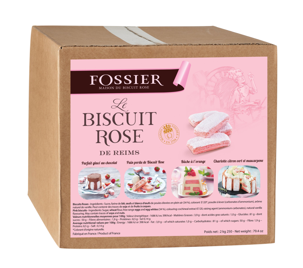 Biscuit Rose de Reims Fossier - Colis de 9 sachets de 30 biscuits