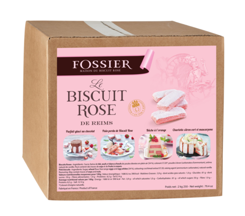 Biscuit Rose de Reims Fossier - Colis de 9 sachets de 30 biscuits