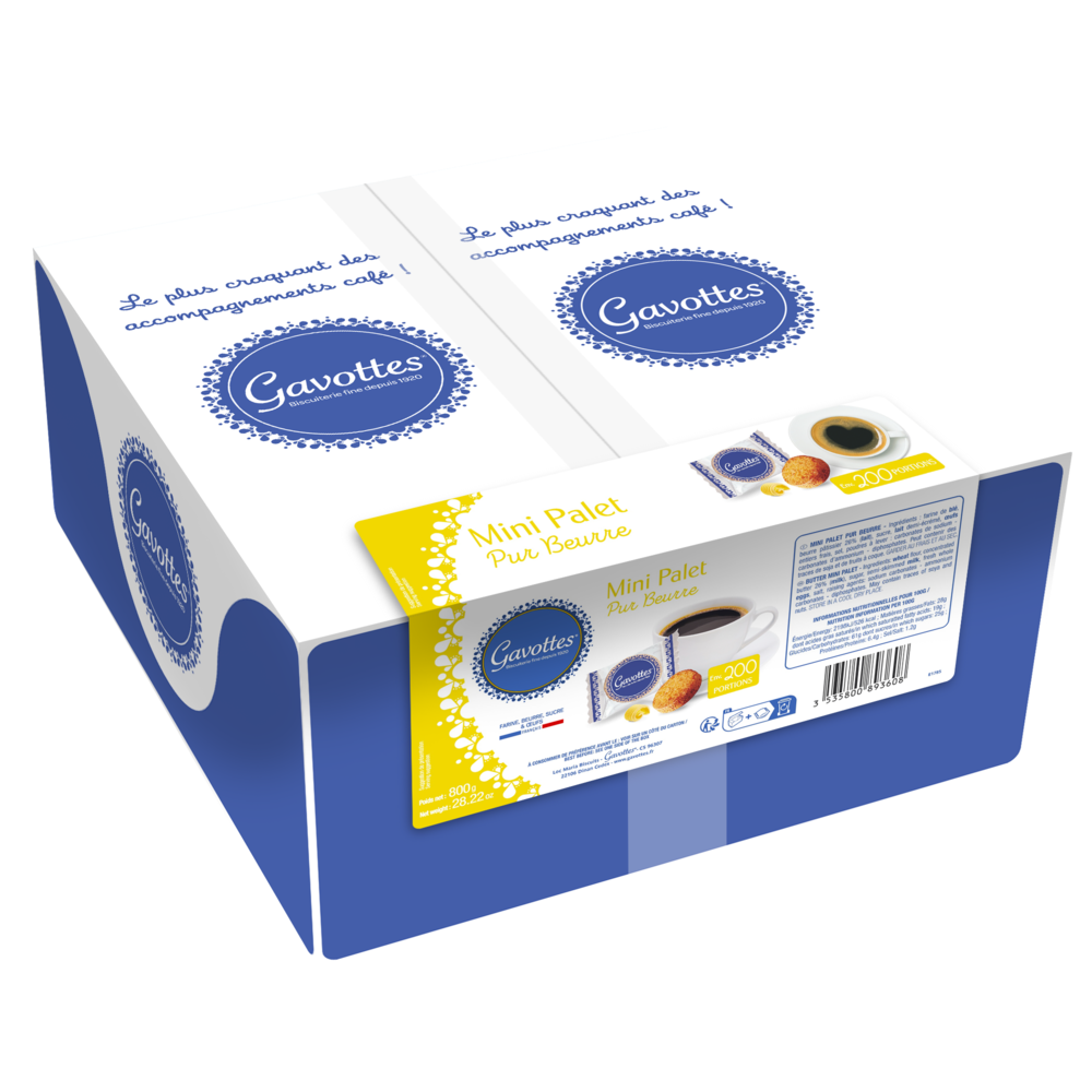 Carton vrac Mini Palets Bretons Pur Beurre Gavottes® - ~200 flowpacks