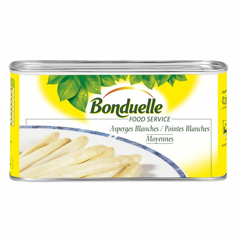 49570 Asperges blanches entières 25-34 en boîte 4/4 BONDUELLE