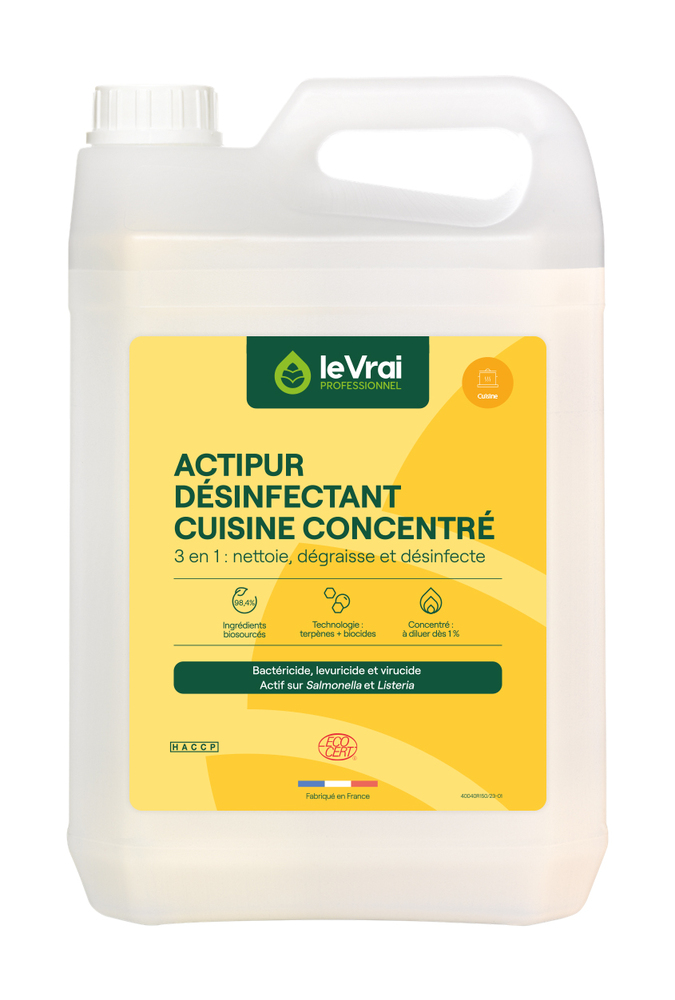 ACTIPUR Désinfectant concentré cuisine ECOCERT bidon de 5L 