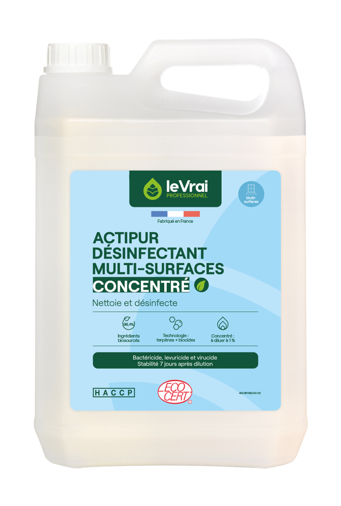 ACTIPUR Désinfectant multi surfaces concentré ECOCERT bidon de 5L