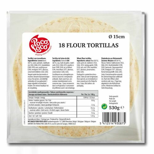 Tortilla blé 15cm - Poco Loco