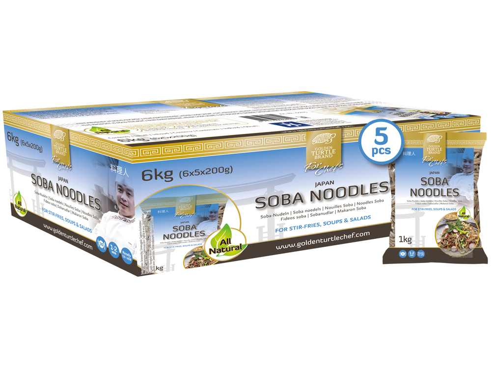 317251 Nouille soba en sachet 1 kg GOLDEN TURTLE CHEF