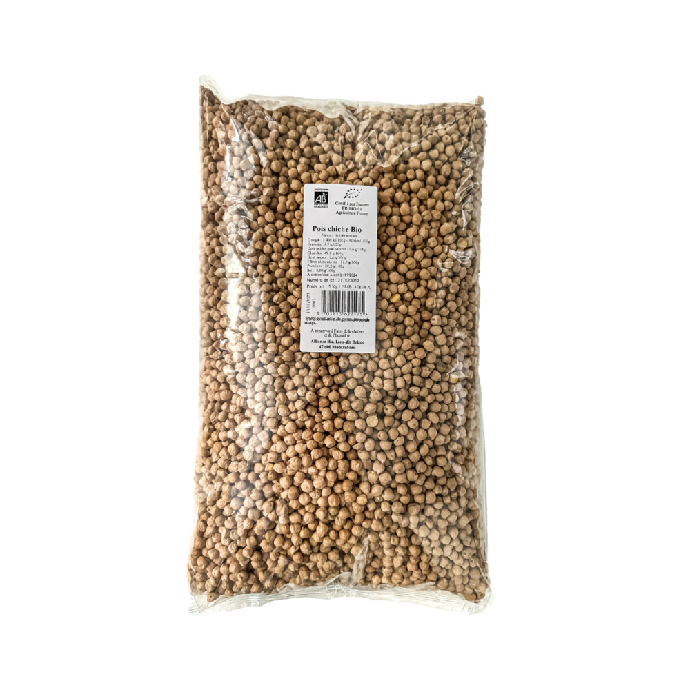316997 Pois chiche BIO en sachet 5 kg ALLIANCE BIO