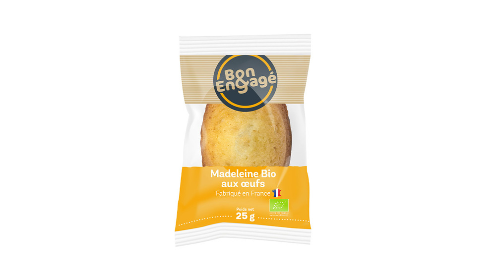 309143 Madeleine aux oeufs BIO en étui 25g Bon&Engagé