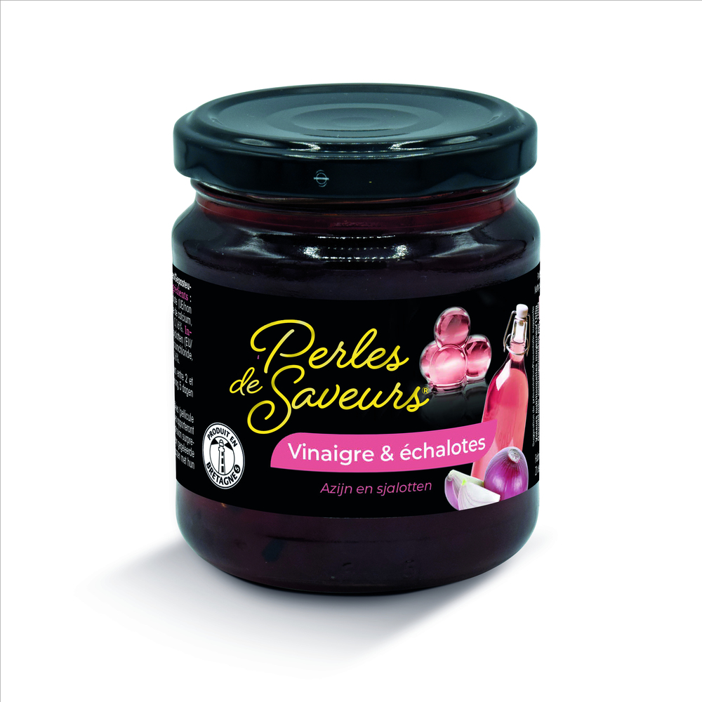 94284 Perles de vinaigre de vin rouge arôme échalotes en pot 200 g PERLES DE SAVEURS