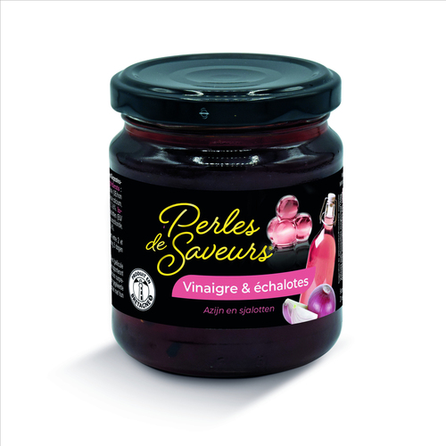 94284 Perles de vinaigre de vin rouge arôme échalotes en pot 200 g PERLES DE SAVEURS