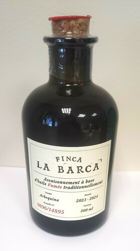 247374 Assaisonnement d'huile fumée en bouteille 500 ml FINCA LA BARCA