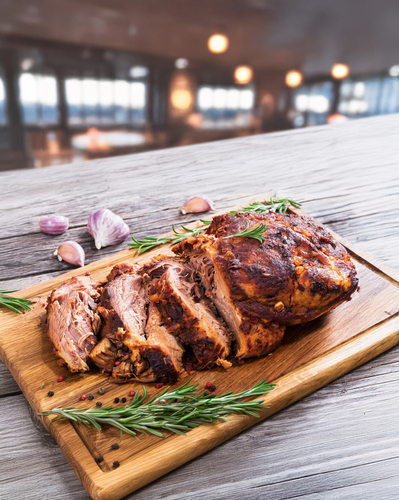 Epaule de porc rôtie confite