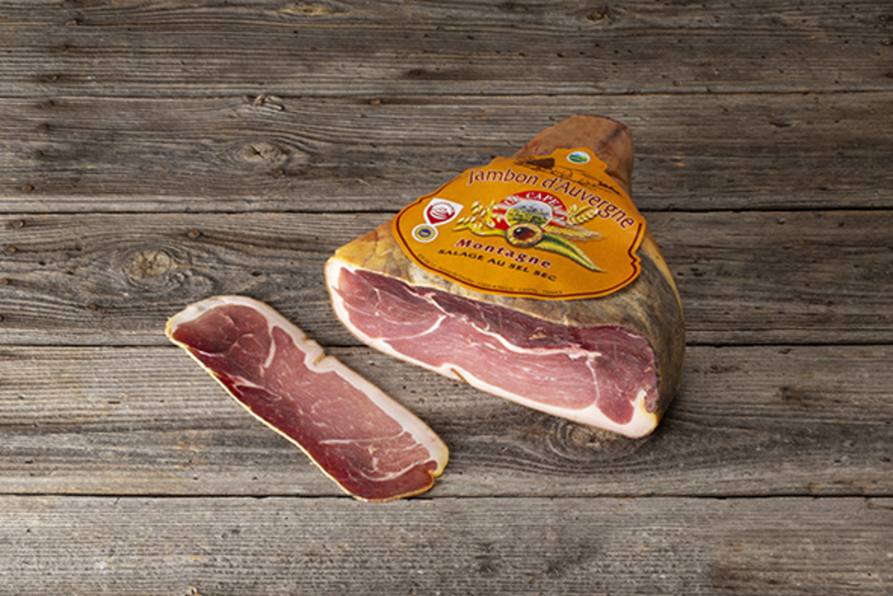 155572- Jambon d'Auvergne, IGP , 9 mois , montagne , DR -5.5 kg environ , Le Capelin 
