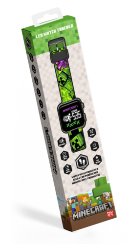 Montre LED Tracking Minecraft avec podometre, chronometre et distance parcourue