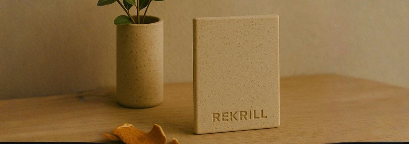 Rekrill : l’innovation de Krill Design qui transforme les écorces d’orange en emballage