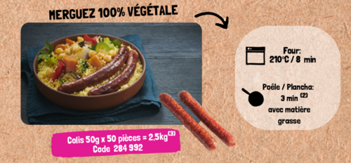 MERGUEZ 100% VÉGÉTALES (2,5kg) 284992