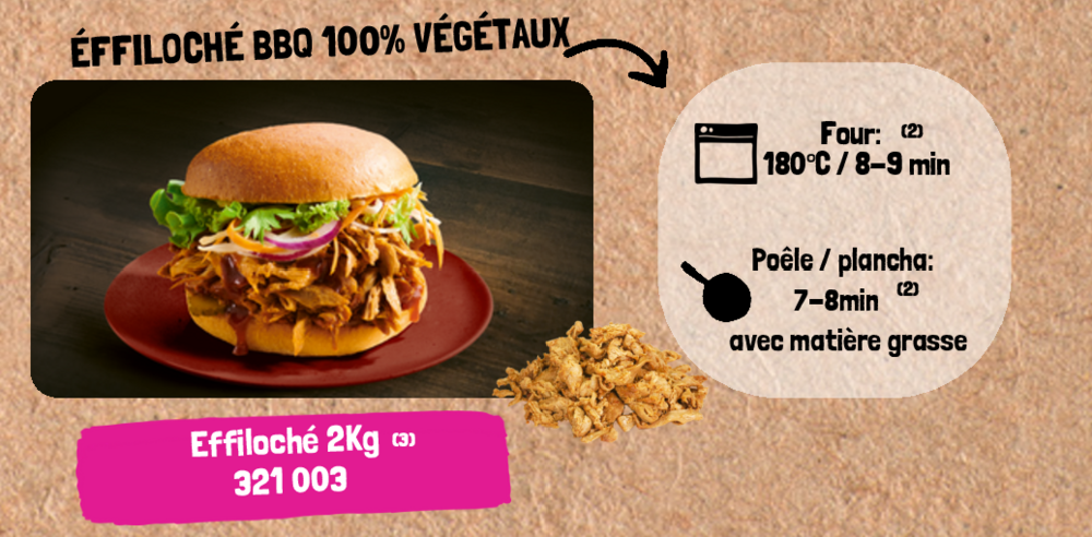 EFFILOCHÉ GOÛT BBQ 100% VÉGÉTAL (2kg) 321003
