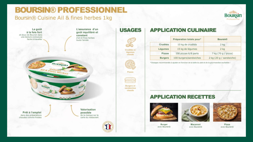 Boursin cuisine Kg Ail et fines Herbes 327126