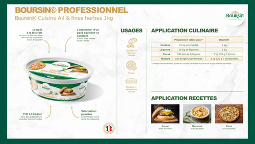 Boursin cuisine Kg Ail et fines Herbes 327126