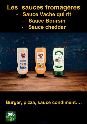 Squeeze sauce fromagère Boursin 222641 - Vache qui rit - Cheddar 296903