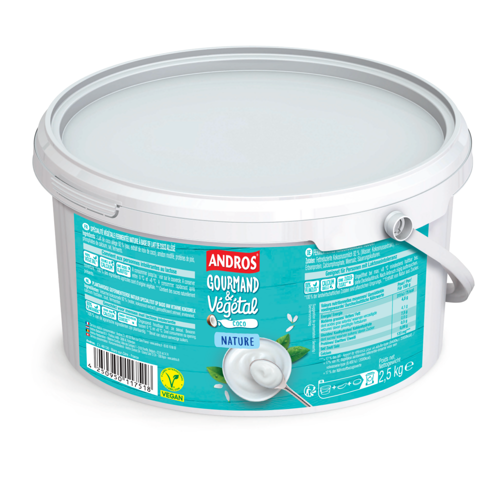 BRASSÉ SPÉCIALITÉ VÉGÉTALE NATURE AU LAIT DE COCO ANDROS 2,5kg 303502