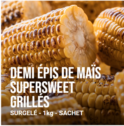 Demi épis de maïs supersweet grillé 1 kg