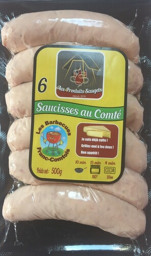 Saucisse au Comté spéciale Grill 500g