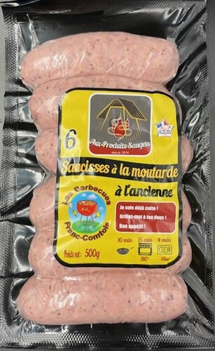 Saucisse à la Moutarde à l'ancienne "grill"
