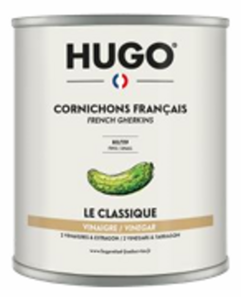 Hugo Cornichons Français 80+ au vinaigre boite 4/4