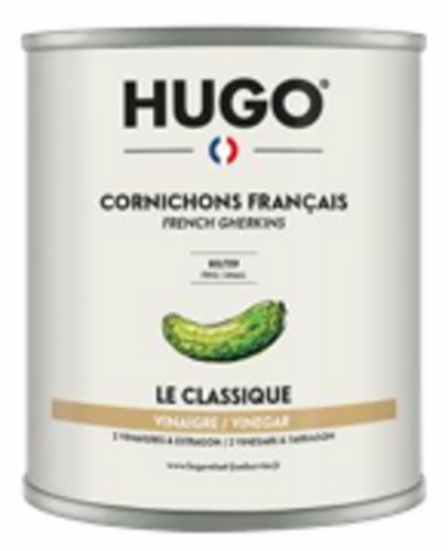 Hugo Cornichons Français 80+ au vinaigre boite 4/4