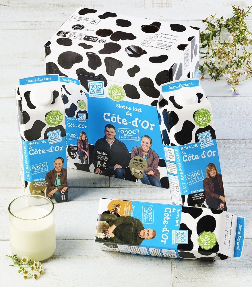Notre lait 100% Côte d'Or 1/2 écrémé