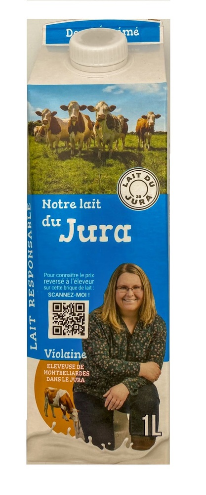 Notre lait du Jura (39) 1/2 écrémé
