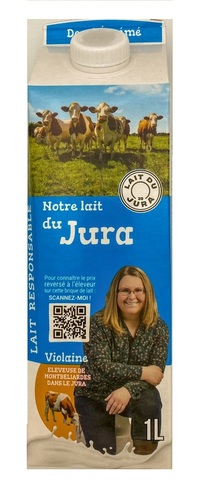 Notre lait du Jura (39) 1/2 écrémé