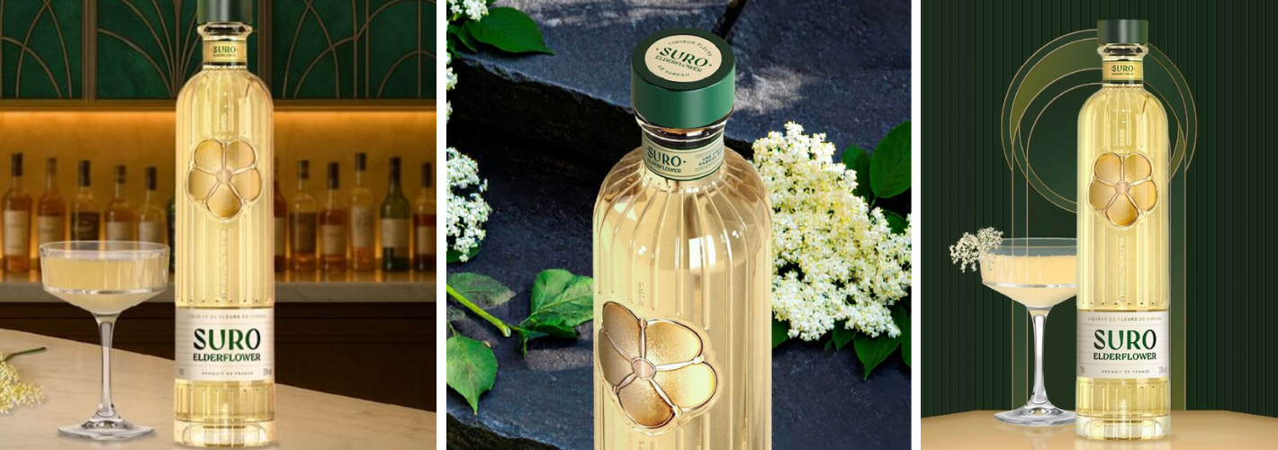 Estal et Inessens subliment l’Art déco pour la liqueur premium Suro Elderflower
